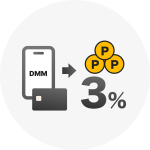 DMMサイト内での利用でいつでも3％還元